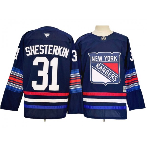 New York Rangers #31 Igor Shesterkin 2024 Navy Alternate Jersey