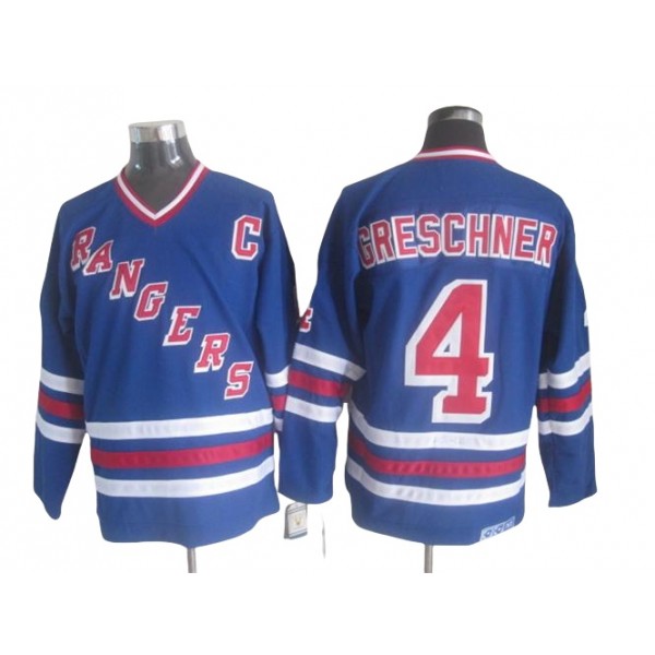 New York Rangers #4 Ron Greschner CCM Royal Blue Heroes of Hockey Alumni Jersey