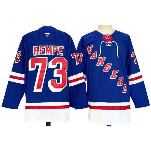 New York Rangers #73 Matt Rempe 2024 Royal Blue Jersey