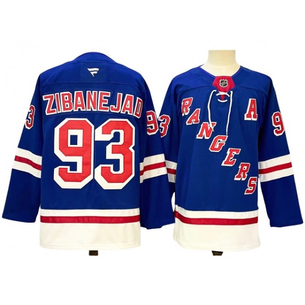 New York Rangers #93 Mika Zibanejad 2024 Royal Blue Jersey