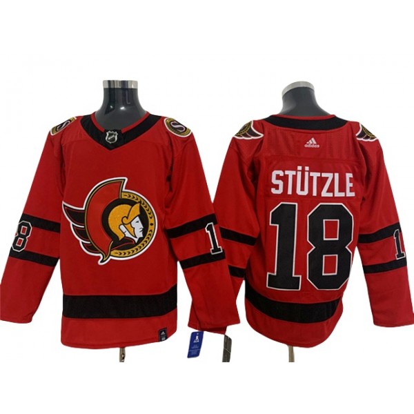 Ottawa Senators #18 Tim Stützle Red 2020/21 Reverse Retro Jersey