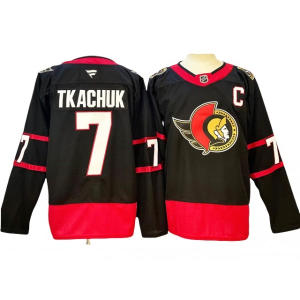 Ottawa Senators #7 Brady Tkachuk 2024 Black Jersey