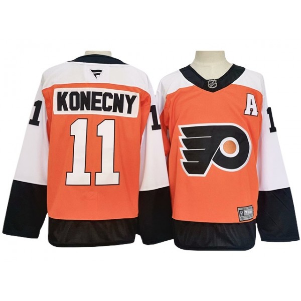 Philadelphia Flyers #11 Travis Konecny 2024 Orange Jersey