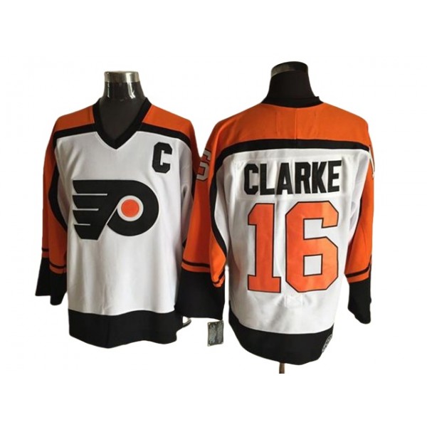 Philadelphia Flyers #16 Bobby Clarke CCM Vintage White Jersey