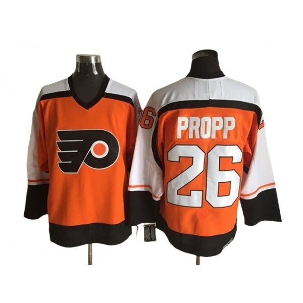 Philadelphia Flyers #26 Brian Propp CCM Vintage Orange Jersey