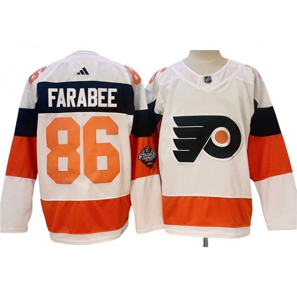 Philadelphia Flyers #86 Joel Farabee 2024 Stadium Series White Jersey