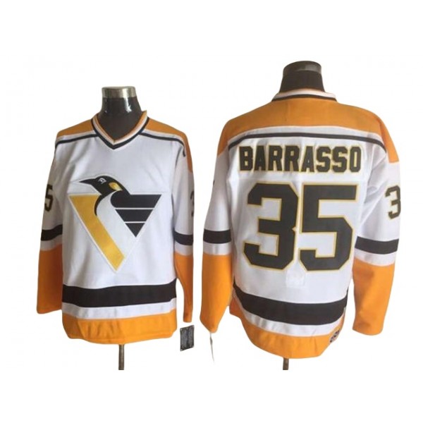 Pittsburgh Penguins #35 Tom Barrasso 1996 Vintage CCM White Jersey