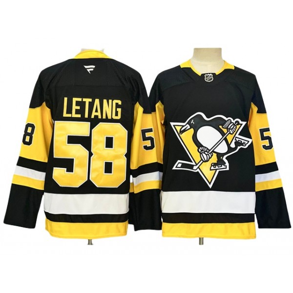 Pittsburgh Penguins #58 Kris Letang 2024 Black Jersey