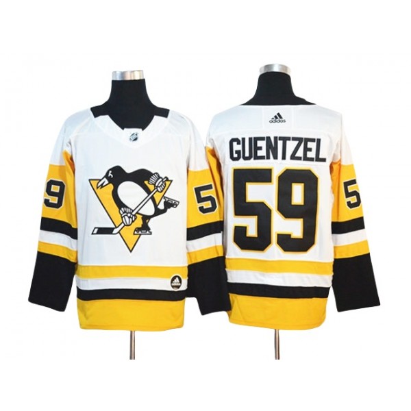 Pittsburgh Penguins #59 Jake Guentzel Women's White Jersey