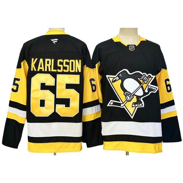 Pittsburgh Penguins #65 Erik Karlsson 2024 Black Jersey