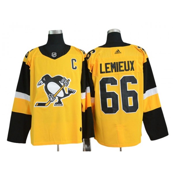 Pittsburgh Penguins #66 Mario Lemieux Alternate Gold Jersey