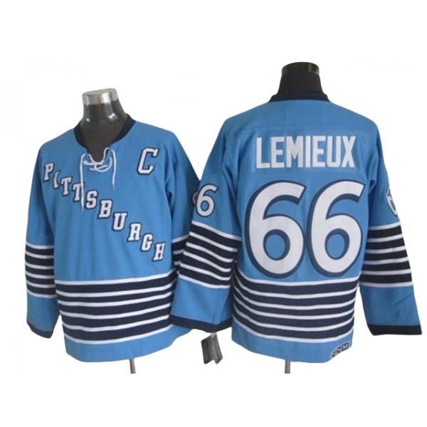 Pittsburgh Penguins #66 Mario Lemieux 1967 Vintage CCM Blue Jersey