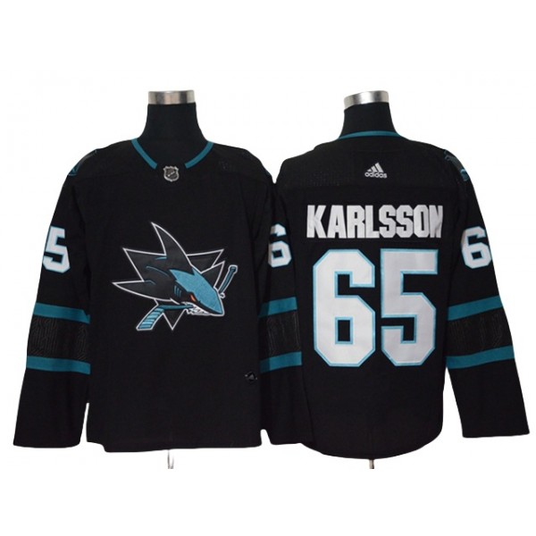 San Jose Sharks #65 Erik Karlsson Black Alternate Jersey