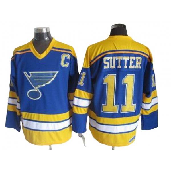 St. Louis Blues #11 Brian Sutter 1980's CCM Vintage Blue Jersey