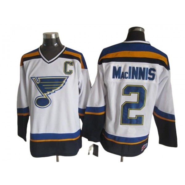 St. Louis Blues #2 Al MacInnis 1998 CCM Vintage White Jersey