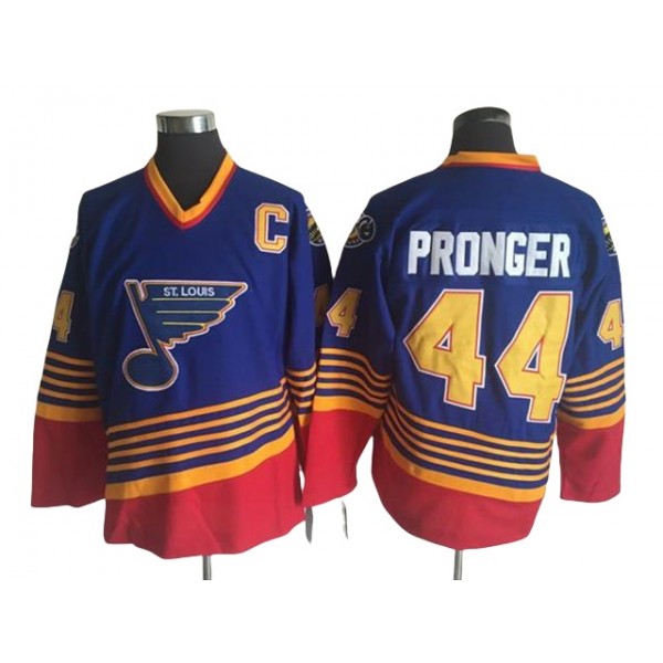 St. Louis Blues #44 Chris Pronger 1997 CCM Vintage Blue Jersey