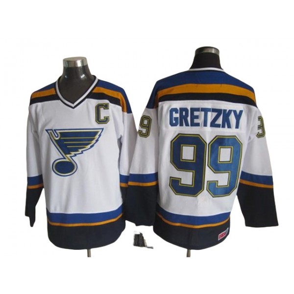 St. Louis Blues #99 Wayne Gretzky 1998 CCM Vintage White Jersey