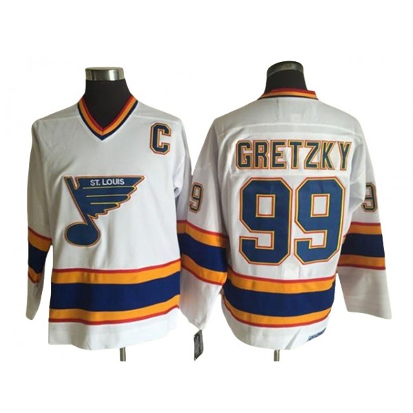 St. Louis Blues #99 Wayne Gretzky CCM Vintage White Jersey