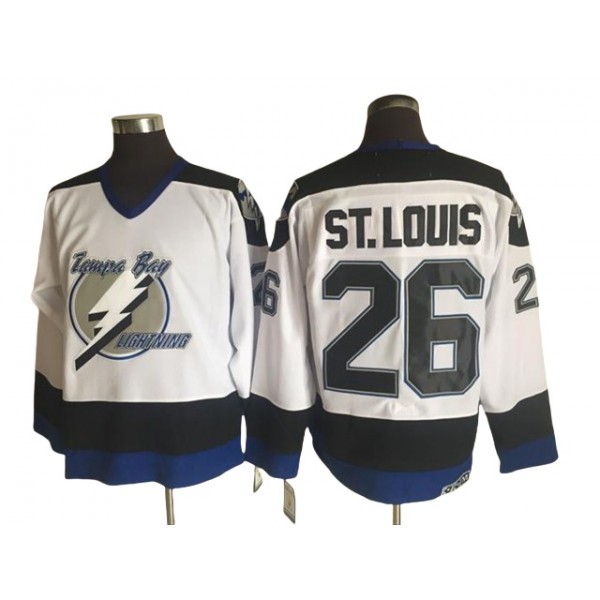 Tampa Bay Lightning #26 Martin St. Louis CCM Vintage White Jersey