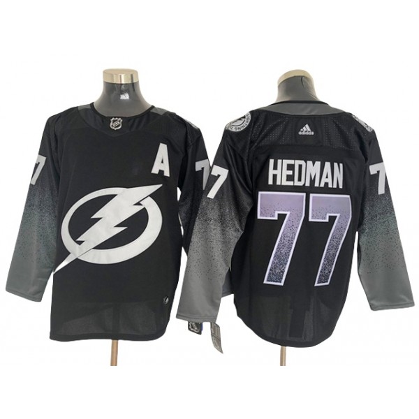 Tampa Bay Lightning #77 Victor Hedman Alternate Black Jersey