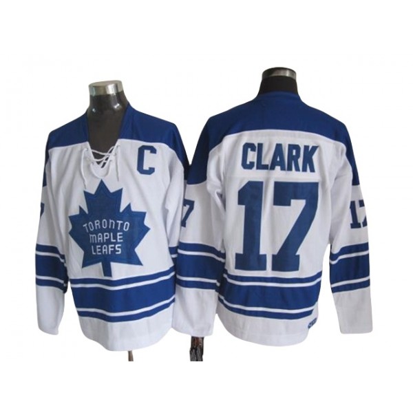 Toronto Maple Leafs #17 Wendel Clark 1967 CCM Vintage White Jersey