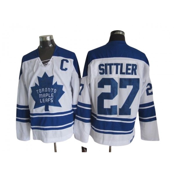 Toronto Maple Leafs #27 Darryl Sittler 1967 CCM Vintage White Jersey