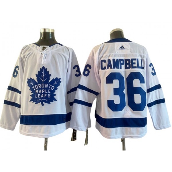 Toronto Maple Leafs #36 Jack Campbell White Jersey