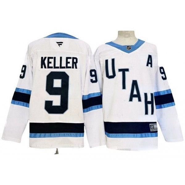 Utah Hockey Club #9 Clayton Keller 2024 White Jersey