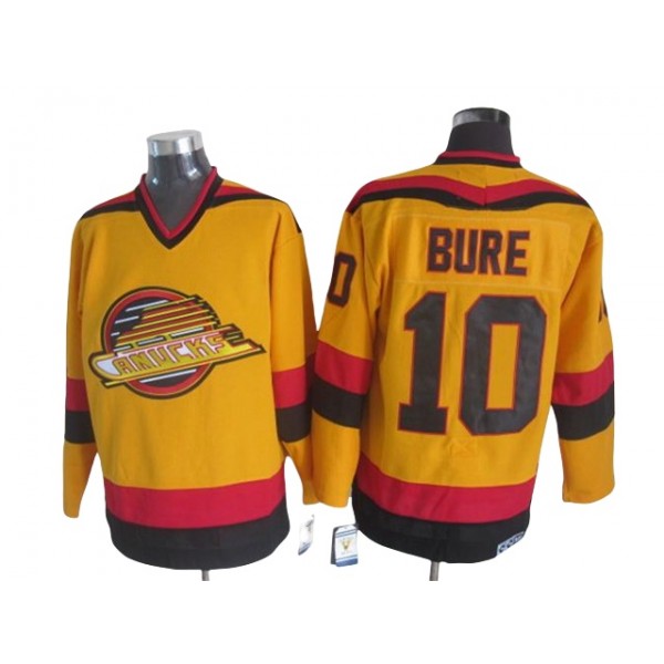 Vancouver Canucks #10 Pavel Bure 1989 CCM Vintage Yellow Jersey