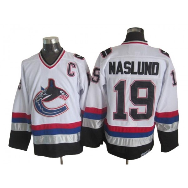 Vancouver Canucks #19 Markus Naslund 2005 CCM Vintage White Jersey