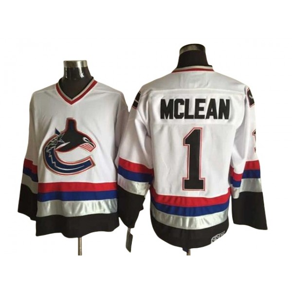 Vancouver Canucks #1 Kirk McLean 2005 CCM Vintage White Jersey