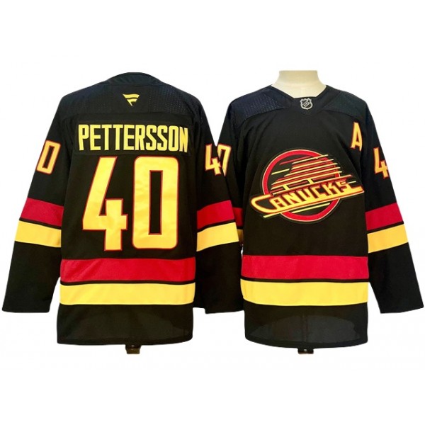 Vancouver Canucks #40 Elias Pettersson 2024 Black Jersey