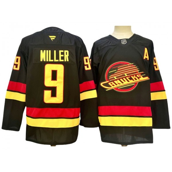 Vancouver Canucks #9 J.T. Miller 2024 Black Jersey