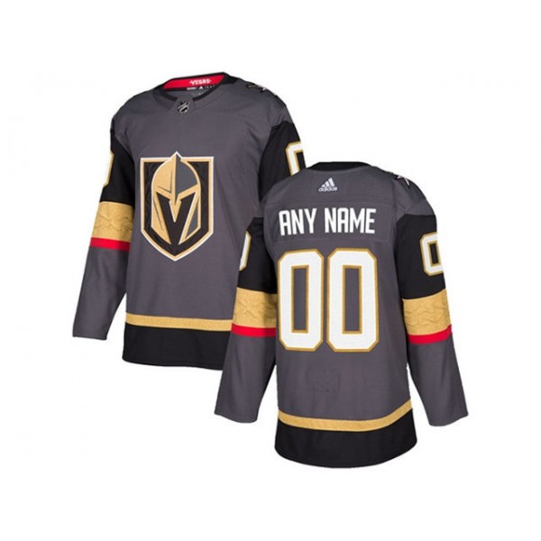 Vegas Golden Knights #00 Grey Home Custom Jersey