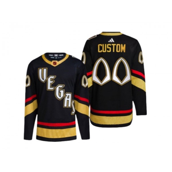 Vegas Golden Knights #00 Balck Reverse Retro 2.0 Custom Jersey