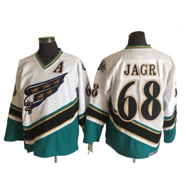 Washington Capitals #68 Jaromir Jagr 2003 Vintage CCM White Jersey