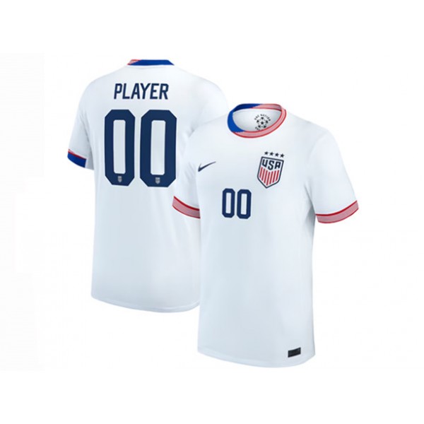 USA #00 2024/25 White Home Custom Jersey