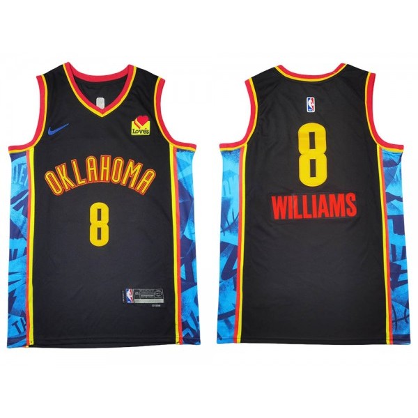 Oklahoma City Thunder #8 Jalen Williams 2024/25 Black City Edition Swingman Jersey