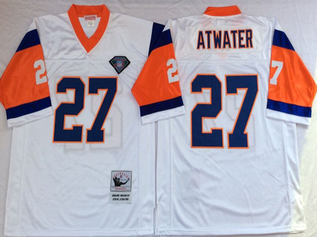 Denver Broncos #27 Steve Atwater 1994 White Throwback Jersey - Click Image to Close