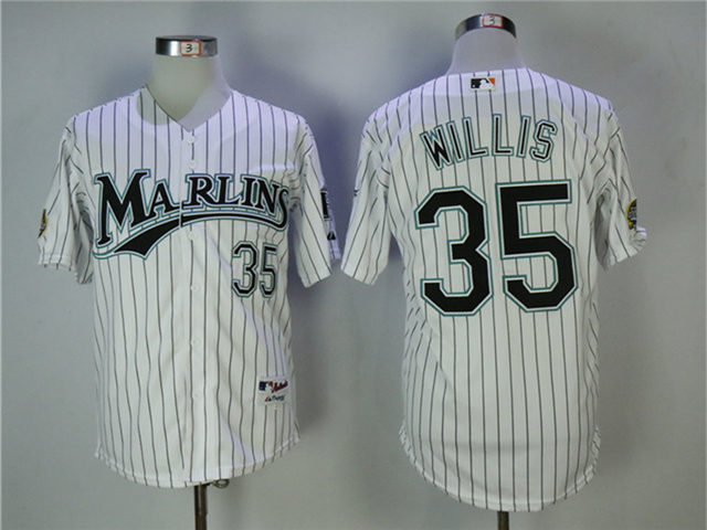 Florida Marlins #35 Dontrelle Willis White Pinstripe 2003 World Series Champions Jersey - Click Image to Close