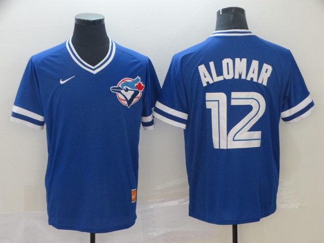 Toronto Blue Jays #12 Roberto Alomar Blue Cooperstown Collection Jersey - Click Image to Close