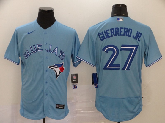 Toronto Blue Jays #27 Vladimir Guerrero Jr. Alternate Powder Blue Flex Base Jersey - Click Image to Close