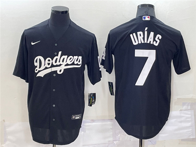 Los Angeles Dodgers #7 Julio Urias Black Turn Back The Clock Jersey - Click Image to Close