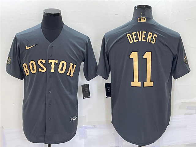 Boston Red Sox #11 Rafael Devers Charcoal 2022 MLB All-Star Game Cool Base Jersey - Click Image to Close