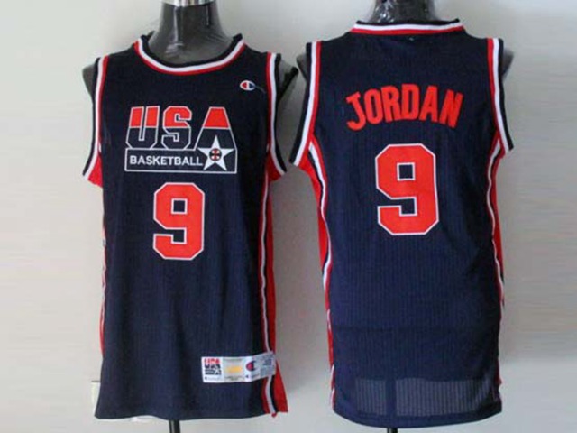 1992 Olympic Team USA #9 Michael Jordan Navy Jersey|1992USA9N|All Star ...