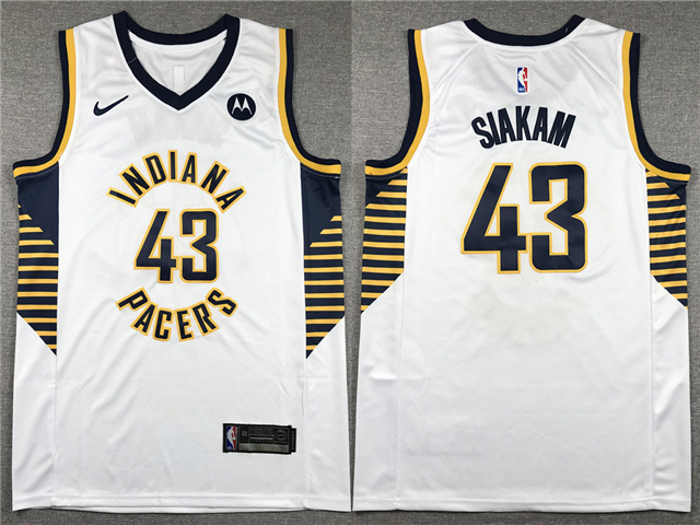 Indiana Pacers #43 Pascal Siakam White Swingman Jersey - Click Image to Close