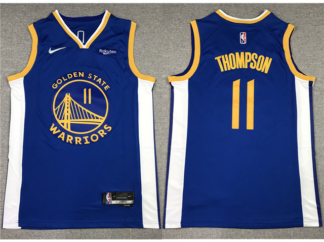 Golden State Warriors #11 Klay Thompson 2019-20 Blue Swingman Jersey ...