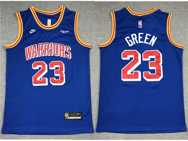 Golden State Warriors #23 Draymond Green 2021-22 Blue Classic Edition Swingman Jersey - Click Image to Close