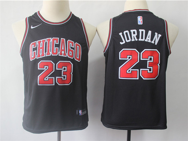 Youth Chicago Bulls #23 Michael Jordan Black Swingman Jersey ...