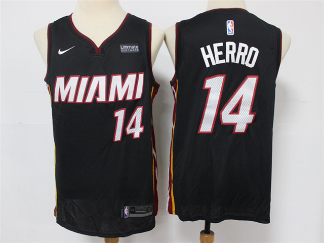 Miami Heat #14 Tyler Herro Black Swingman Jersey - Click Image to Close